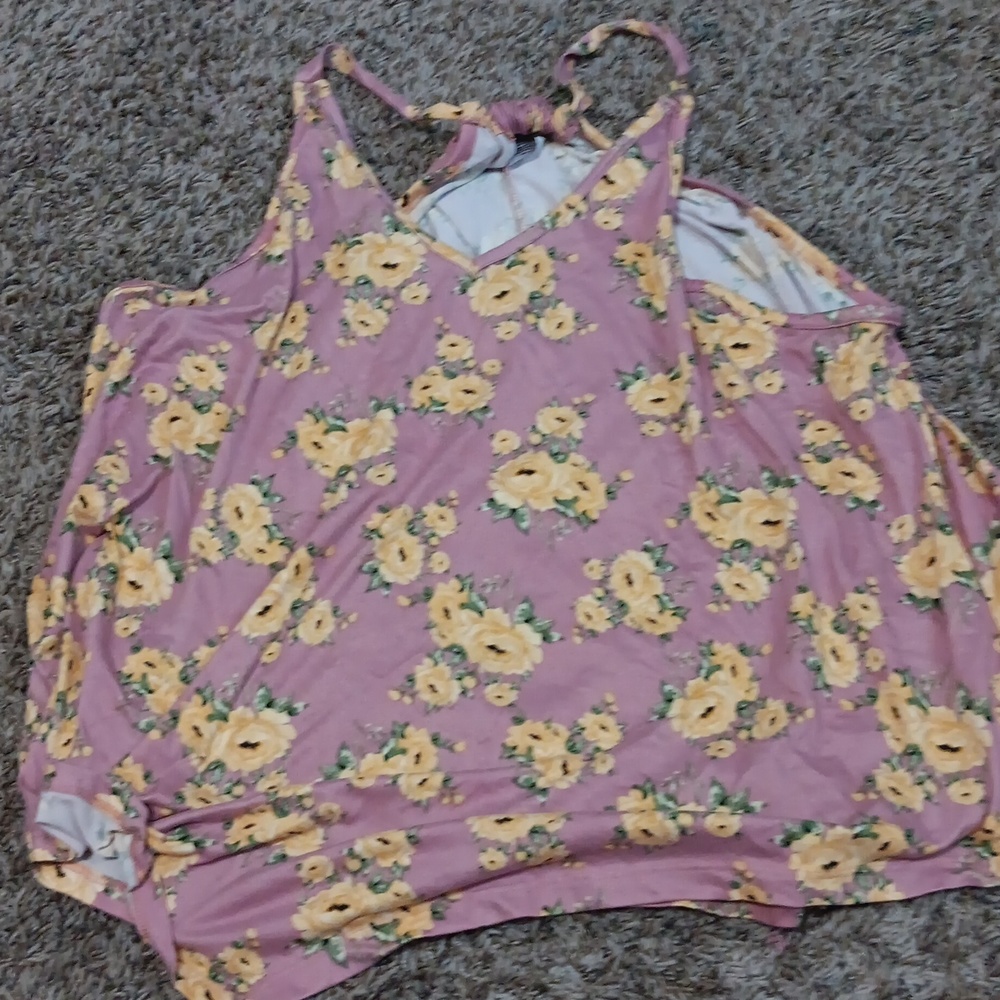 A cute flowery tank top